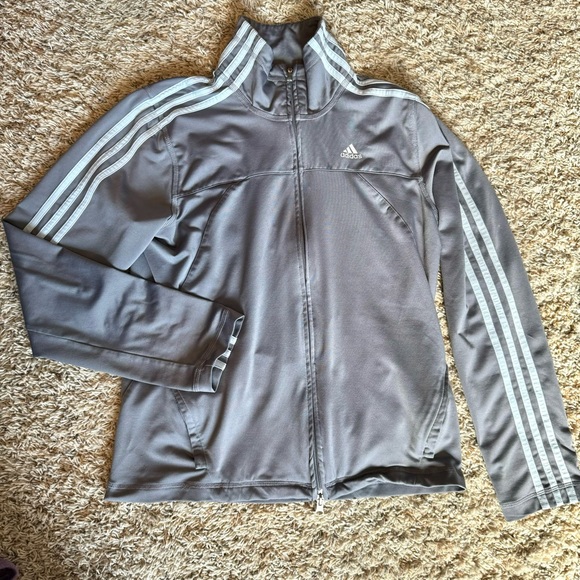 Adidas - Women’s Striped Track Jacket (M) - Picture 1 of 3